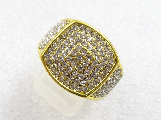 JAPANESE KIMONO / ANTIQUE CRYSTAL RING (SIZE 22)
